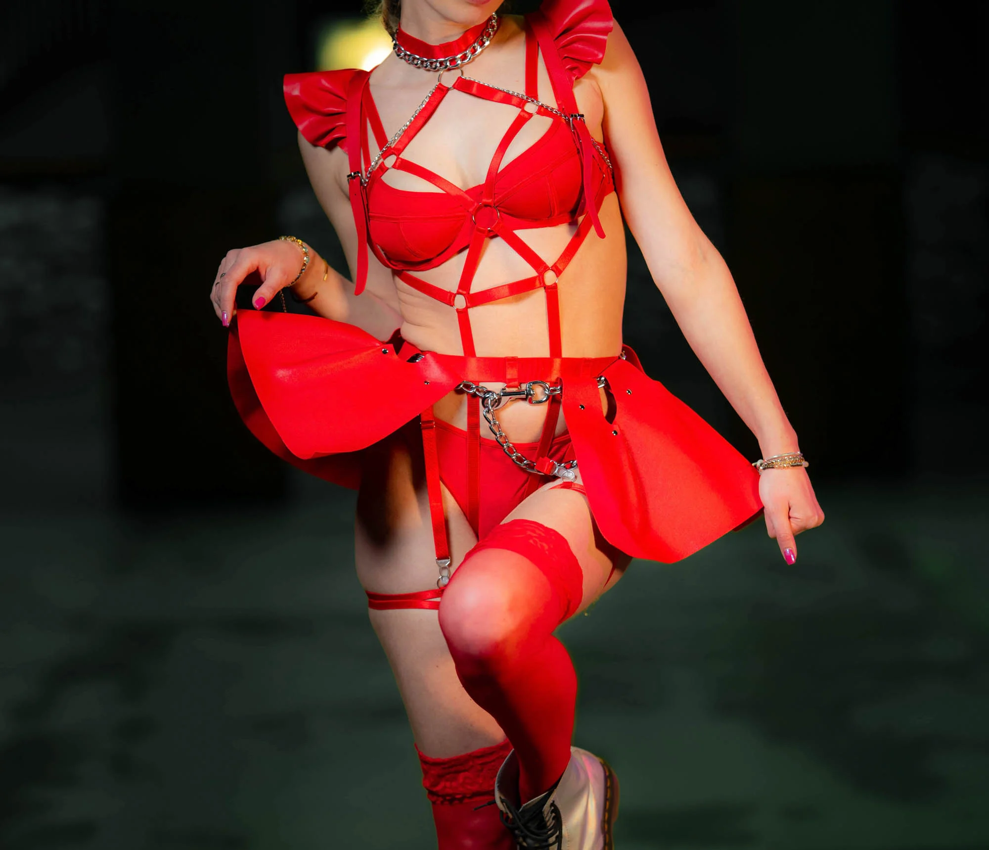 Red Harness Skirt