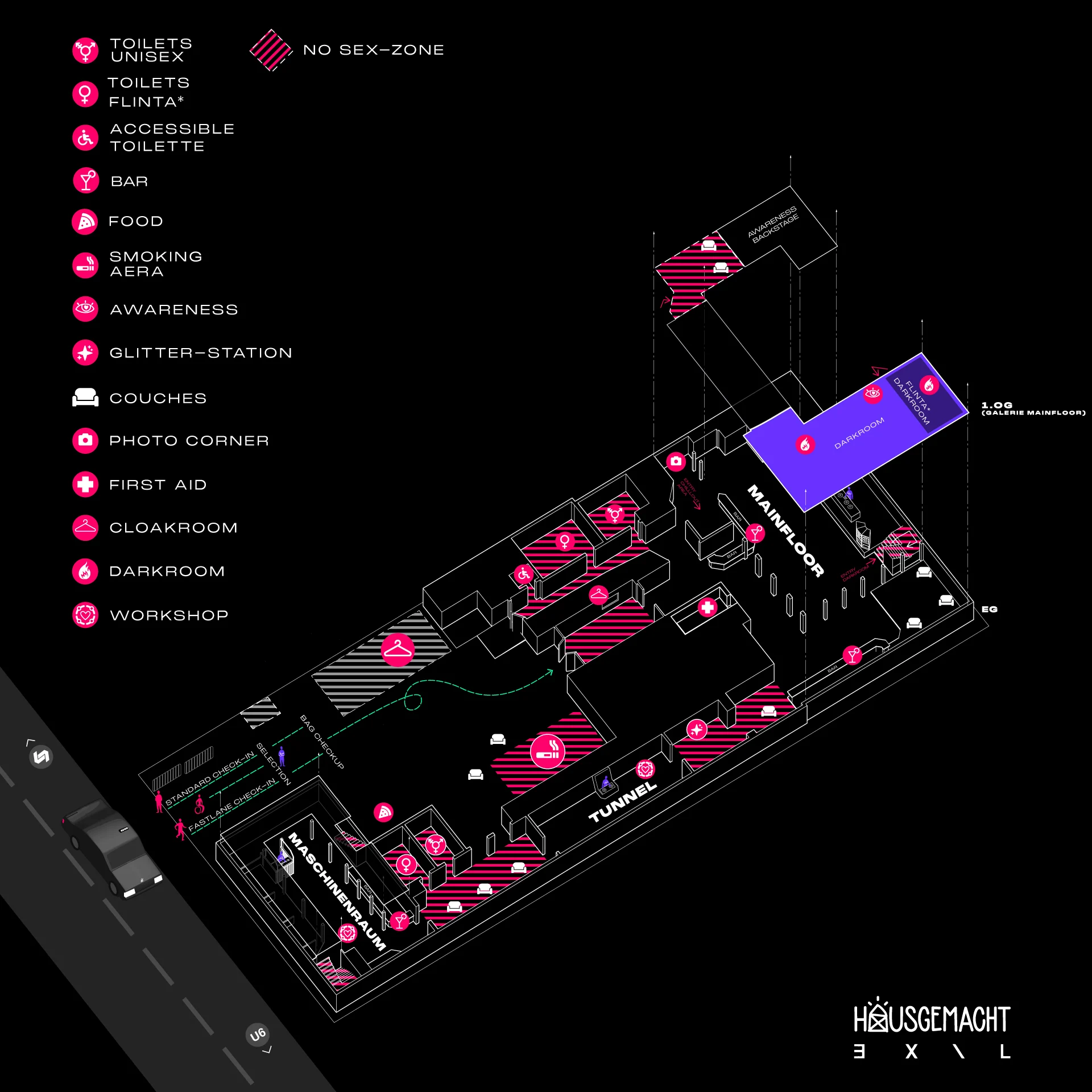 Club EXIL floorplan